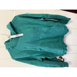 Lululemon scuba oversized in teal with side slits and hood size XS/S NWT